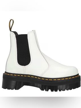 Dr. Martens White Chelsea Boots (Women’s 6)